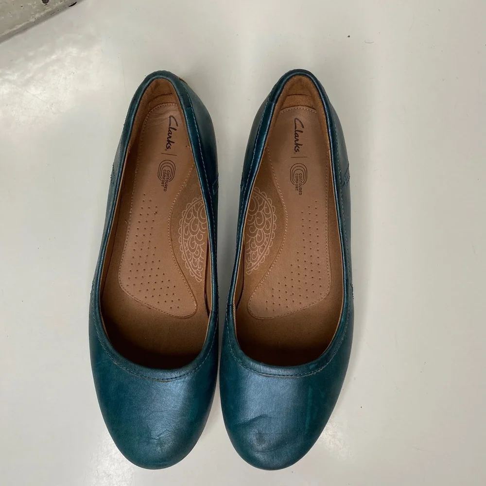 Clarks leather ballet